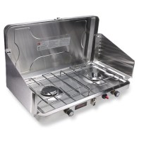 Deluxe Stainless-Steel Two-Burner Stove