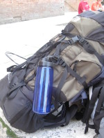 Titan water bottle: BPA free bottle with built-in carabiner